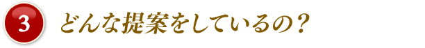 3 どんな提案をしているの？